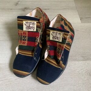 Vavava Sumainka Woven Tapestry High Top Sneakers Multi Color Lug Sole Shoes